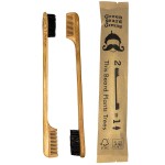 2-in-1 Sapling Mustache Brush & Comb (2-pack) from Green Beard Grmng - Boar Bristle & Bamboo