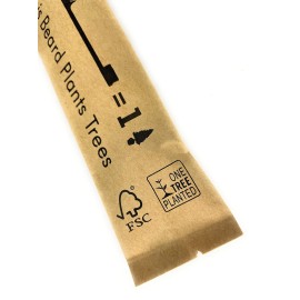 2-in-1 Sapling Mustache Brush & Comb (2-pack) from Green Beard Grmng - Boar Bristle & Bamboo