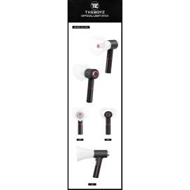 The Boyz Official Fan Light Stick (+ IDOLPARK Special Random Photocards Set), white / red