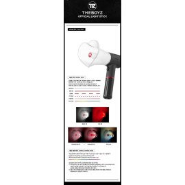 The Boyz Official Fan Light Stick (+ IDOLPARK Special Random Photocards Set), white / red
