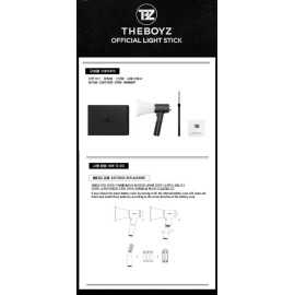 The Boyz Official Fan Light Stick (+ IDOLPARK Special Random Photocards Set), white / red