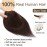 SEGO Hair Toppers for Women Real Human Hair No Bangs, 130% Density 10 * 12CM Silk Base Remy Clip in Top Wiglet Hairpieces Add Volume-14 Inch Dark Brown