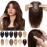 SEGO Hair Toppers for Women Real Human Hair No Bangs, 130% Density 10 * 12CM Silk Base Remy Clip in Top Wiglet Hairpieces Add Volume-10 Inch Medium Brown