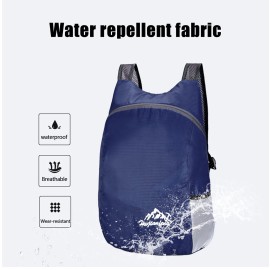 20L Ultra Lightweight Foldable Backpack Small Hiking Rucksack Ultralight Water Resistant Travel Packable Daypack for Men Women for Outdoor Sport Travelling Walking Hiking Camping Biking