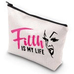 G2TUP Babs Johnson Makeup Bag Divine Inspire Gift Filth is My Life Canvas Zipper Pouch Cotton & Connie Merch (Filth is My Life)