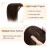 SEGO Hair Toppers for Women Real Human Hair With Bangs, 7 * 13CM Silk Base 100% Remy Human Hair Clip in Top Wiglet Hairpieces Add Volume -16 Inch Dark Brown