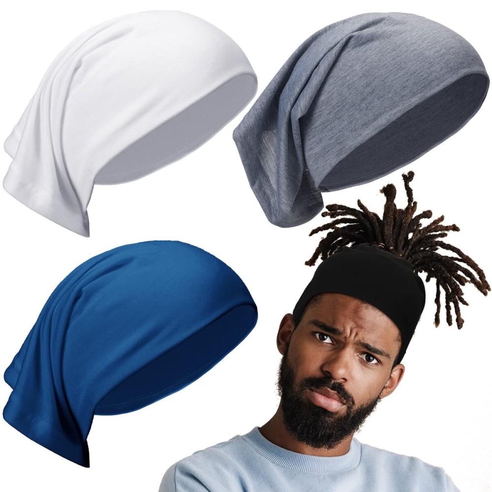 Sintege 4 Pcs DreadLocks Tube Sock Wide Elastic Headband Loc Cap Long Hair Dreads Head Wrap Unisex Spandex for Women Men(Black, White, Grey and Blue, 12 x 9.8 Inches) Sintege 4 Pcs DreadLocks Tube Sock Wide Elastic Headband Loc Cap Long Hair Dreads Head Wrap Unisex Spandex for Women Men(Black, White, Grey and Blue, 12 x 9.8 Inches)