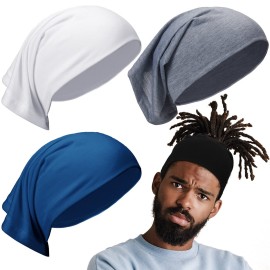 Sintege 4 Pcs DreadLocks Tube Sock Wide Elastic Headband Loc Cap Long Hair Dreads Head Wrap Unisex Spandex for Women Men(Black, White, Grey and Blue, 12 x 9.8 Inches) Sintege 4 Pcs DreadLocks Tube Sock Wide Elastic Headband Loc Cap Long Hair Dreads Head Wrap Unisex Spandex for Women Men(Black, White, Grey and Blue, 12 x 9.8 Inches)