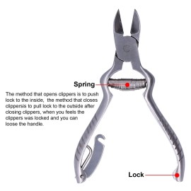 Toe Nail Clippers for Thick Nails and Ingrown Toenails Heavy Duty Toenail Clippers One of the Large Nail Nipper Professional Pedicure Nail Cutter