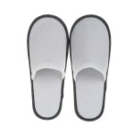 Kirozanny 10 pair Unisex Disposable Slippers Portable Foldable Hotel Travel Slippers Party Family SPA Slippers (Medium, White, numeric_9) (Grey edge 5mm thick sole)