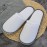 Kirozanny 10 pair Unisex Disposable Slippers Portable Foldable Hotel Travel Slippers Party Family SPA Slippers (Medium, White, numeric_9) (Grey edge 5mm thick sole)
