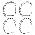 ZHUNBABA Unisex Flexible Metal Hair Band Headbands - Non-Slip Hairband for Men and Women, Wavy Elastic Hair Hoop for Home, Outdoor Sport and Yoga