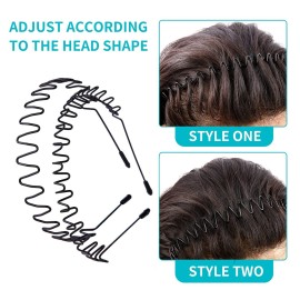 ZHUNBABA Unisex Flexible Metal Hair Band Headbands - Non-Slip Hairband for Men and Women, Wavy Elastic Hair Hoop for Home, Outdoor Sport and Yoga ZHUNBABA Unisex Flexible Metal Hair Band Headbands - Non-Slip Hairband for Men and Women, Wavy Elastic Hair Hoop for Home, Outdoor Sport and Yoga