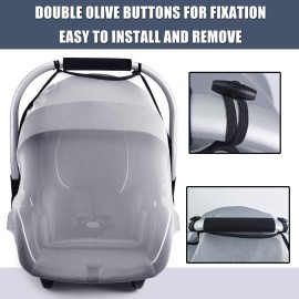 Baby Mosquito Net for Infant Car Seats,Infant Stroller and Bassinets, Carrier,Breathable with Elastic Netting for Easy Fitting, Portable Durable & Long Lasting Infant Insect Shield Netting (White)