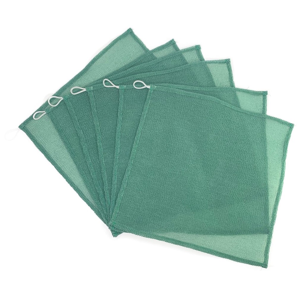 6 pcs/Set 1212 Home Spa Exfoliating Nylon Bath Cloth/Towel - Magic Shower Washcloth for Body - Shower Scrubber - Remove Dead Skin - Great for Skin Care in The Bath