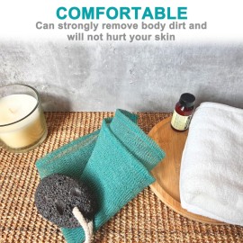 6 pcs/Set 1212 Home Spa Exfoliating Nylon Bath Cloth/Towel - Magic Shower Washcloth for Body - Shower Scrubber - Remove Dead Skin - Great for Skin Care in The Bath