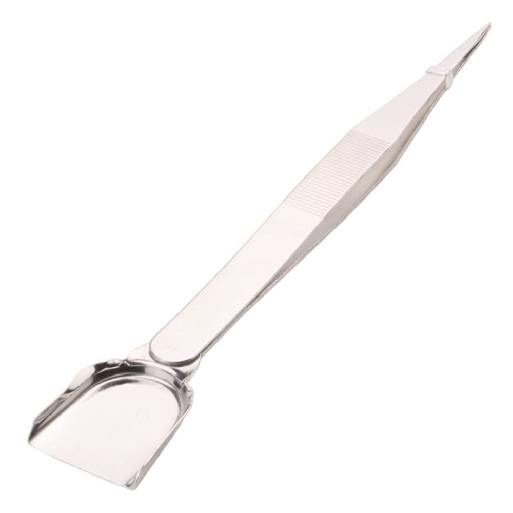 1 Piece Stainless Steel Tweezer with Shovel Stainless Steel Handy Tweezer with Shovel Diamond Gem Tweezers Jewelry Tweezers with Scoop Gems Pick Up Beads Tools for Beads Gems Diamond