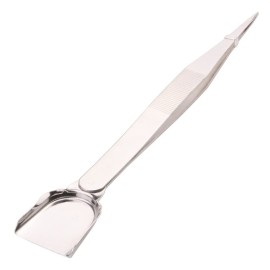1 Piece Stainless Steel Tweezer with Shovel Stainless Steel Handy Tweezer with Shovel Diamond Gem Tweezers Jewelry Tweezers with Scoop Gems Pick Up Beads Tools for Beads Gems Diamond