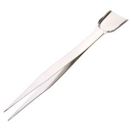 1 Piece Stainless Steel Tweezer with Shovel Stainless Steel Handy Tweezer with Shovel Diamond Gem Tweezers Jewelry Tweezers with Scoop Gems Pick Up Beads Tools for Beads Gems Diamond