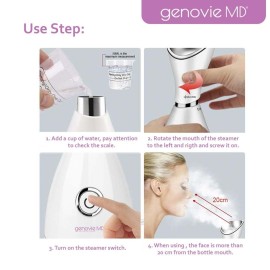 Nano Ionic Facial Steamer, Facial Deep Cleaning, Nano Ionic Face Steamer, Portable, Superfine Hot Steam for Deep Cleanse Unclog The PoresAdvanced Skincare at Home