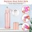 USRommaner 10ml Pink Glass Roll On Bottles,Empty Essential Oil Glass Roller Bottle With Stainless Steel Roller Balls,Rose Golden Cover Perfume Travel Roll-On Vial Lip gloss Tube Container-10 Pack