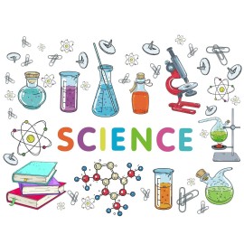 IARTTOP Colorful Student Science Laboratory Wall Decal, Chemical Apparatus Test Tube Book Microscope Wall Sticker, Biology Experiment Science Waterproof Decals for Classroom Nursery Wall Decoration.