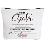 Fokongna To My Sister Gifts, Sister Birthday Gifts, Friends I Love You Makeup Bag for Birthday, Graduation Best Friends Ever Personalized