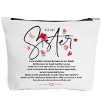 Fokongna To My Sister Gifts, Sister Birthday Gifts, Friends, from We Laugh Together Know Each Other Makeup Bag, for Birthday, Graduation Best Friends Ever Personalized