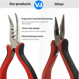 konovo Microlinks Hair Extensions Kit, Professional Tools with Hair Extension Pliers, Bead Threader, Micro Links Silicone Rings Bead 400PCS konovo Microlinks Hair Extensions Kit, Professional Tools with Hair Extension Pliers, Bead Threader, Micro Links Silicone Rings Bead 400PCS