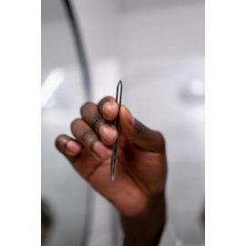 Iconikal Brushed Stainless Steel Tweezer Set - 12 Pack of Durable Precision Tweezers for Hair Removal - Mini Straight, Slanted & Angled Types Included