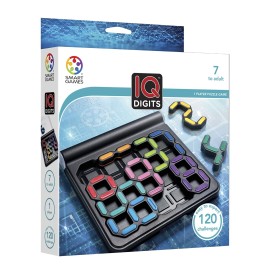 SmartGames IQ Digits Math Deduction Travel Game for Ages 7 - Adult with 120 Challenges