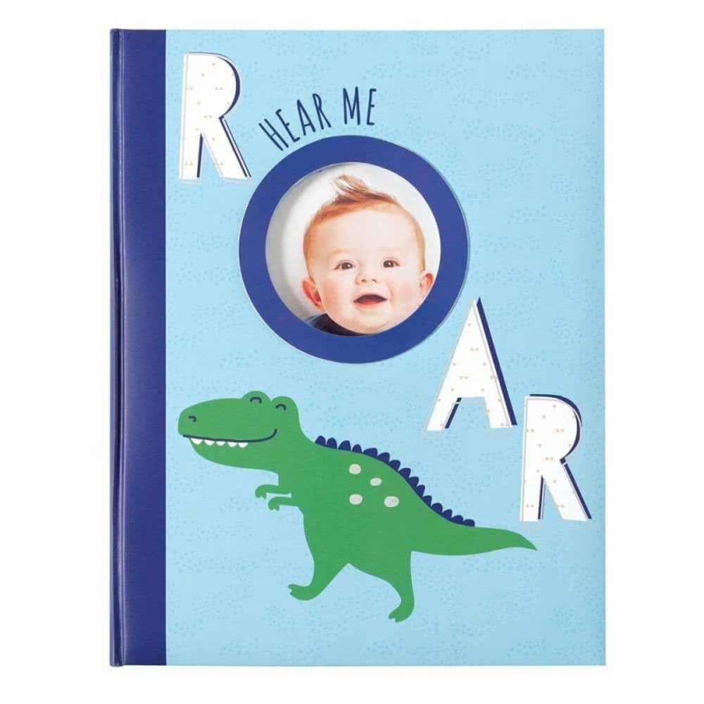 Carter\'s MB2-23283B Hear Me Roar Dinosaur Baby Memory Book, 9.5\'\' W x 11\'\' H