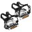 VIEWALL Bike Pedals Toe Cages - 9/16 Spin Bike Pedal with Straps and Toe Clips for Outdoor Cycling and Indoor Exercise Bike, Replacement Alloy Multi-Purpose Bicycle Pedals