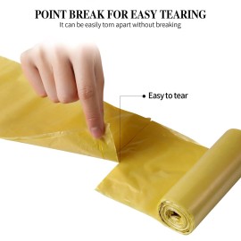 5 Rolls Small Trash Bags - 100 Counts Durable 4 Gallon Small Garbage Bags for home office kitchen Bathroom Bedroom Trash Can linersGolden 5 Rolls Small Trash Bags - 100 Counts Durable 4 Gallon Small Garbage Bags for home office kitchen Bathroom Bedroom Trash Can linersGolden