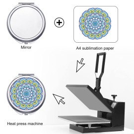 Jetec 6 Pcs Sublimation Blanks Compact Mirror Bulk Transfer Folding Pocket Makeup Double Sided Handheld Mirror Round Square Sublimation for Purse Travel Jetec 6 Pcs Sublimation Blanks Compact Mirror Bulk Transfer Folding Pocket Makeup Double Sided Handheld Mirror Round Square Sublimation for Purse Travel