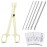 Honoson 100 Pcs Ear Nose Body Piercing Needles Mix Size 12G 14G 16G 18G 20G Stainless Steel Piercing Jewelry Kit and 1 Pcs Slotted Locking Pennington Forceps for Kit Supplies