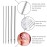 Honoson 100 Pcs Ear Nose Body Piercing Needles Mix Size 12G 14G 16G 18G 20G Stainless Steel Piercing Jewelry Kit and 1 Pcs Slotted Locking Pennington Forceps for Kit Supplies