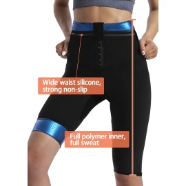 QZSH Sauna Pants Women Sweat Capris Slimming Leggings,Mesh Crotch,High Waist Workout Body Shaper Suits(TBH70031-01-M) QZSH Sauna Pants Women Sweat Capris Slimming Leggings,Mesh Crotch,High Waist Workout Body Shaper Suits(TBH70031-01-M)
