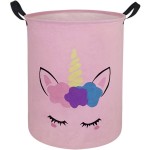 DUYIY Round Laundry Hamper Storage Basket Laundry Organizer Hamper Storage Bins Clothes and Toys Box Nursery Hamper Gift Basket For Kids with Handles