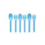 Omie OmieBox Utensil Refill Pack for OmiePod - Matches Capri Blue, Sunrise Orange or Mint Green OmieBox Utensil Set with Case - Reusable, Travel, Lunch Boxes - 3 spoons + 3 forks | PODS NOT INCLUDED
