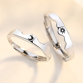 YangQian Matching Rings for Couples Promise Statement Rings for Her and Him Set Sun Moon Couple Rings Best Friend Rings for 2 YangQian Matching Rings for Couples Promise Statement Rings for Her and Him Set Sun Moon Couple Rings Best Friend Rings for 2