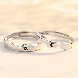 YangQian Matching Rings for Couples Promise Statement Rings for Her and Him Set Sun Moon Couple Rings Best Friend Rings for 2 YangQian Matching Rings for Couples Promise Statement Rings for Her and Him Set Sun Moon Couple Rings Best Friend Rings for 2