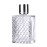 AKOAK 1 Pack 100ml 3.4 oz Square Grids Carved Perfume Bottles Refillable Spray Perfume Bottles Large Cosmetic Fine Mist Atomizer Empty Portabe Clear Glass Essential Oil Container for Travel