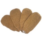 4 Pack 100% Natural Exfoliating Hemp Glove Mitt Mitten - Bath Sponge Scrubber Remove Dead Skin - Deep Clean & Invigorate Your Skin - Machine Wash and Dry - Double Sided Available