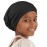 Kids Beanie Sleep Hats Bonnet for Night Sleeping Skull Cap to Keep Hair Smooth Adjustable Black