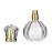 AKOAK 1 Pack 50 ml (1.76oz) Transparent Glass Perfume Bottle Set with Diamond Crystal Crown Transparent Refillable Spray Bottle Portable Pumpkin Shaped Perfume Empty Bottle
