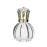 AKOAK 1 Pack 50 ml (1.76oz) Transparent Glass Perfume Bottle Set with Diamond Crystal Crown Transparent Refillable Spray Bottle Portable Pumpkin Shaped Perfume Empty Bottle