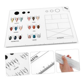 Beaupretty Acrylic Nail Training Mat, Manicure Art Practice Mat Silicone Trainer Sheet Practice Pad Nail Tool for Acrylic Fingernails