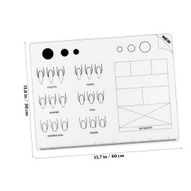 Beaupretty Acrylic Nail Training Mat, Manicure Art Practice Mat Silicone Trainer Sheet Practice Pad Nail Tool for Acrylic Fingernails