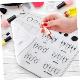 Beaupretty Acrylic Nail Training Mat, Manicure Art Practice Mat Silicone Trainer Sheet Practice Pad Nail Tool for Acrylic Fingernails